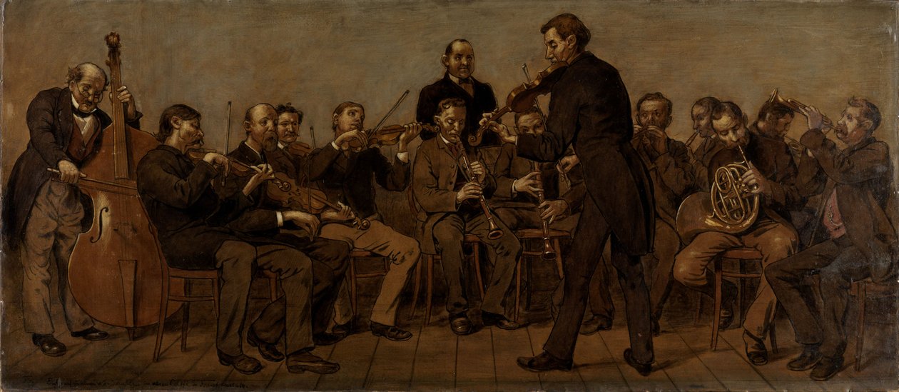 Landlig musikkorps av Hans Thoma