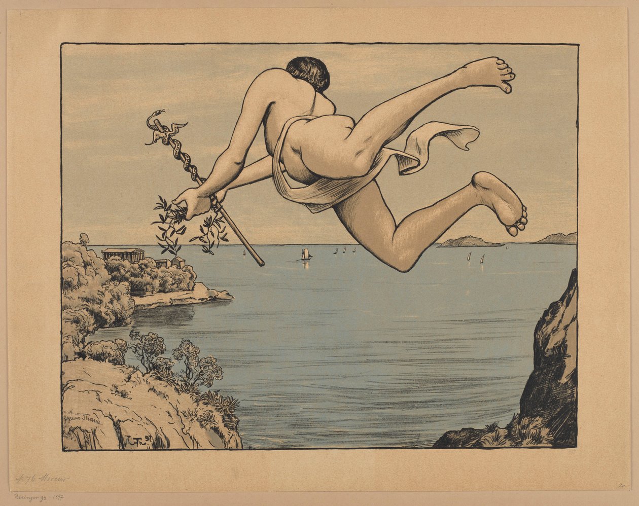 Den flygende Merkur, pl. 76 av Hans Thoma