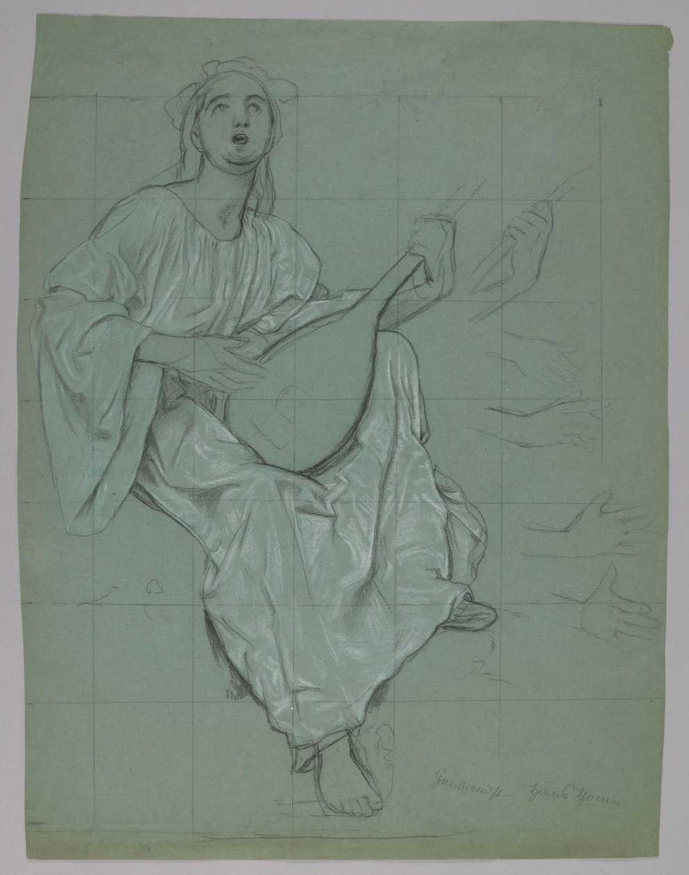 Lutnistka (forside og bakside) av Hans Thoma