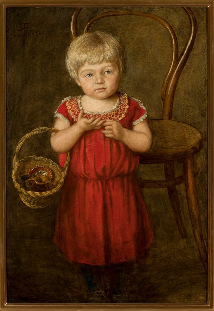 Portrett av Eli med en kurv av Hans Thoma