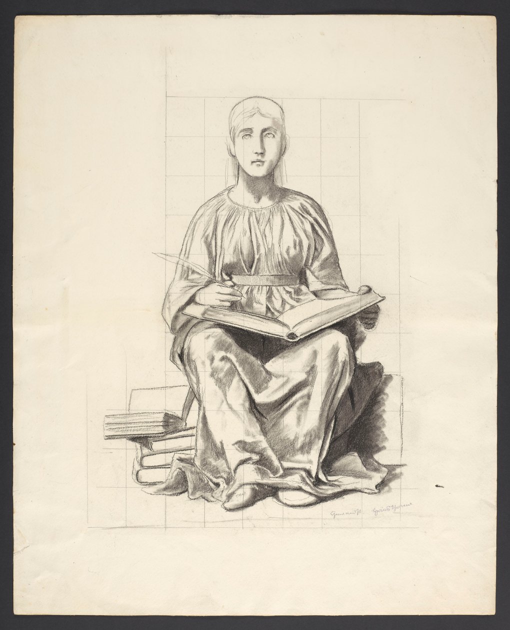 Allegorisk figur med en bok av Hans Thoma