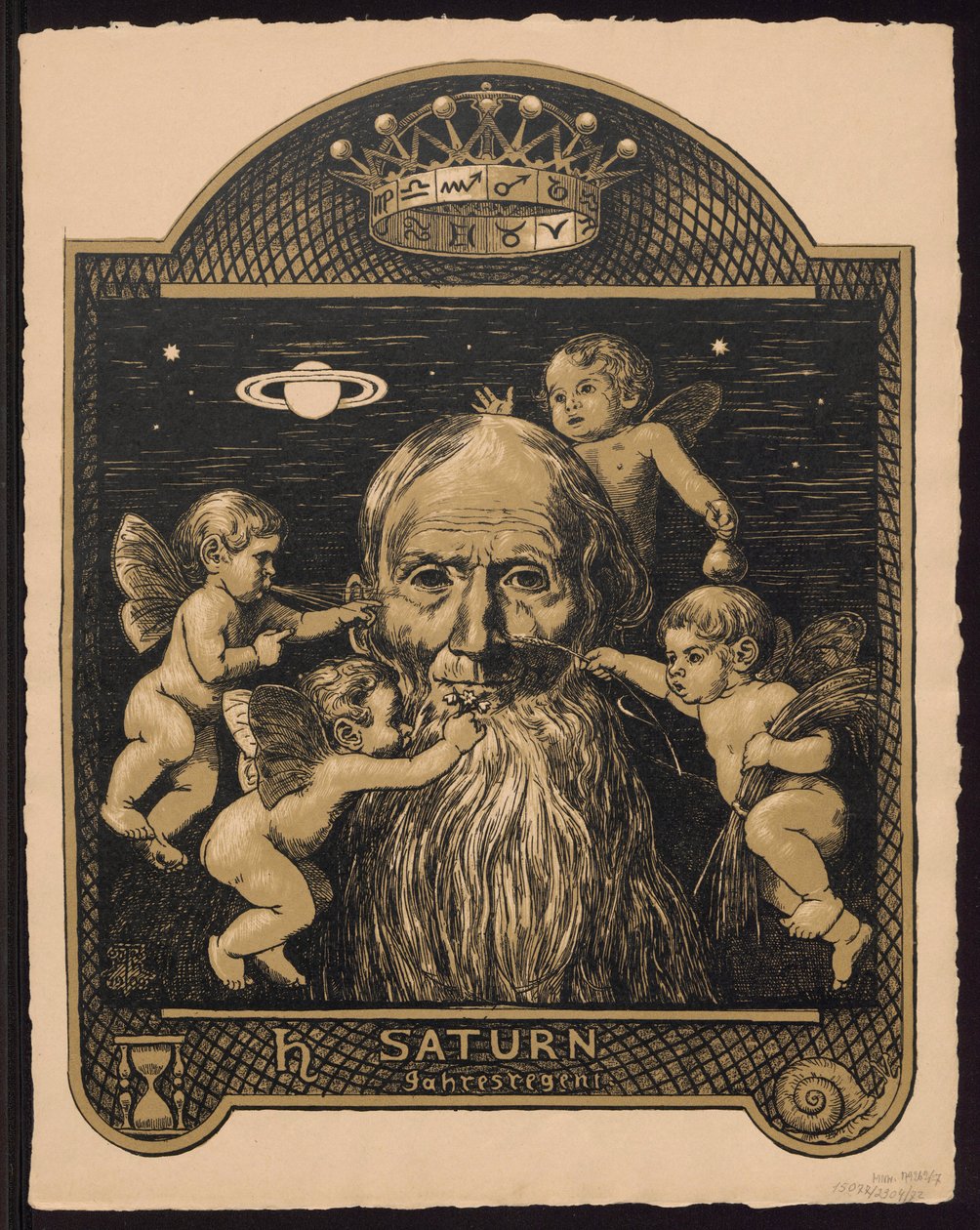 «Saturn, årets hersker». Saturn som årets hersker. Utkast til «Den evige billedkalenderen», del II (Den evige billedkalenderen) av Hans Thoma