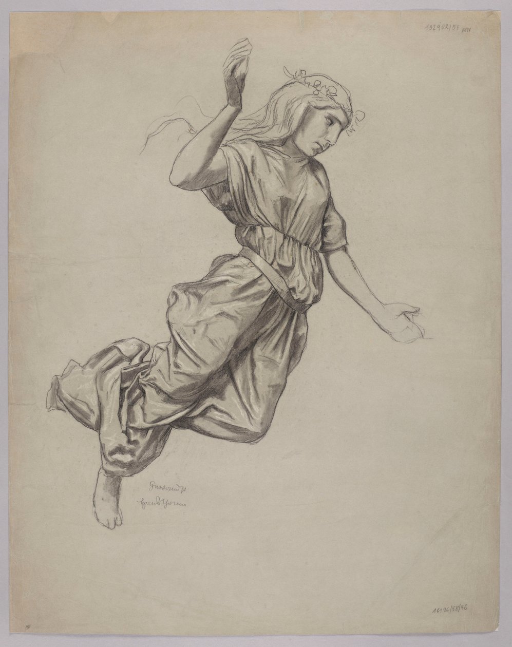 Studie av en kvinnelig figur av Hans Thoma