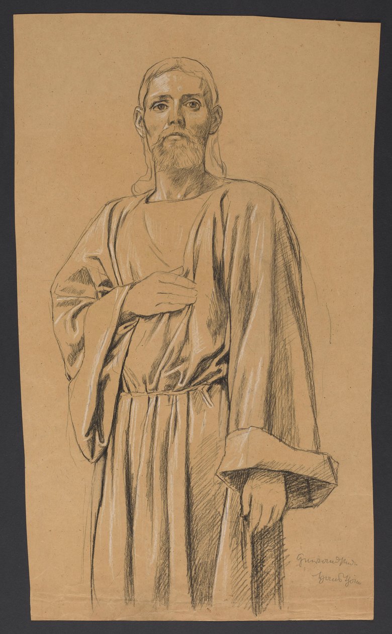 Skisse av en Kristusfigur av Hans Thoma