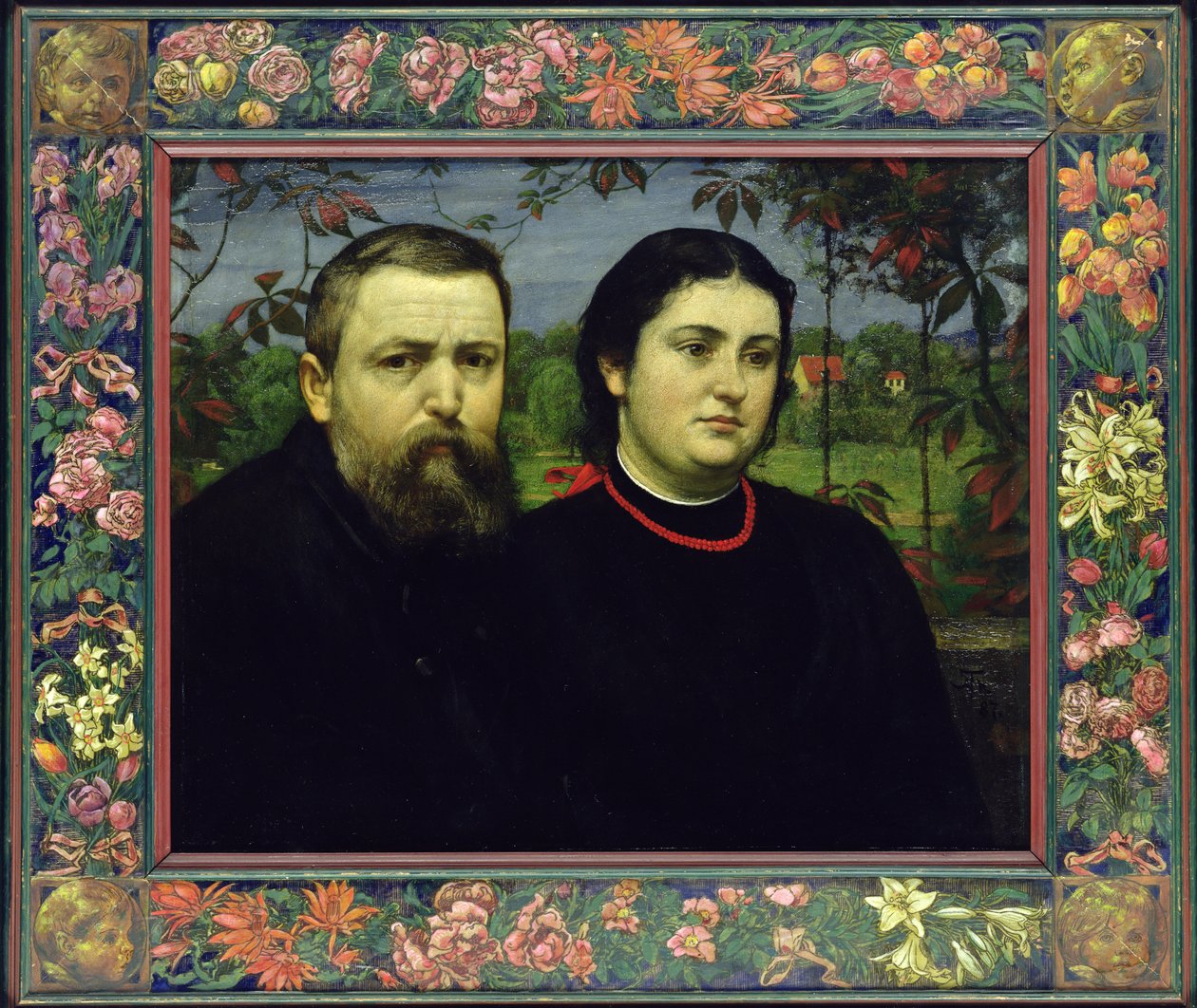Kunstneren med sin kone Bonicella, 1887 av Hans Thoma