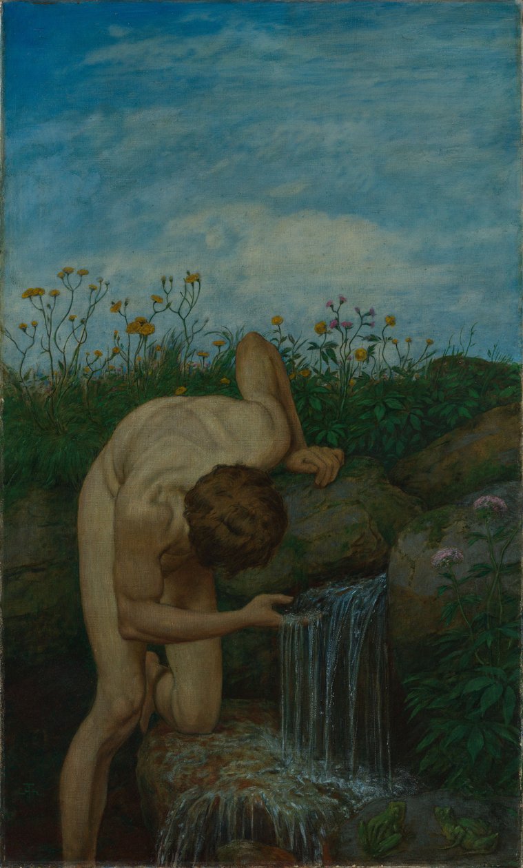 Triptyk: Kilden av Hans Thoma