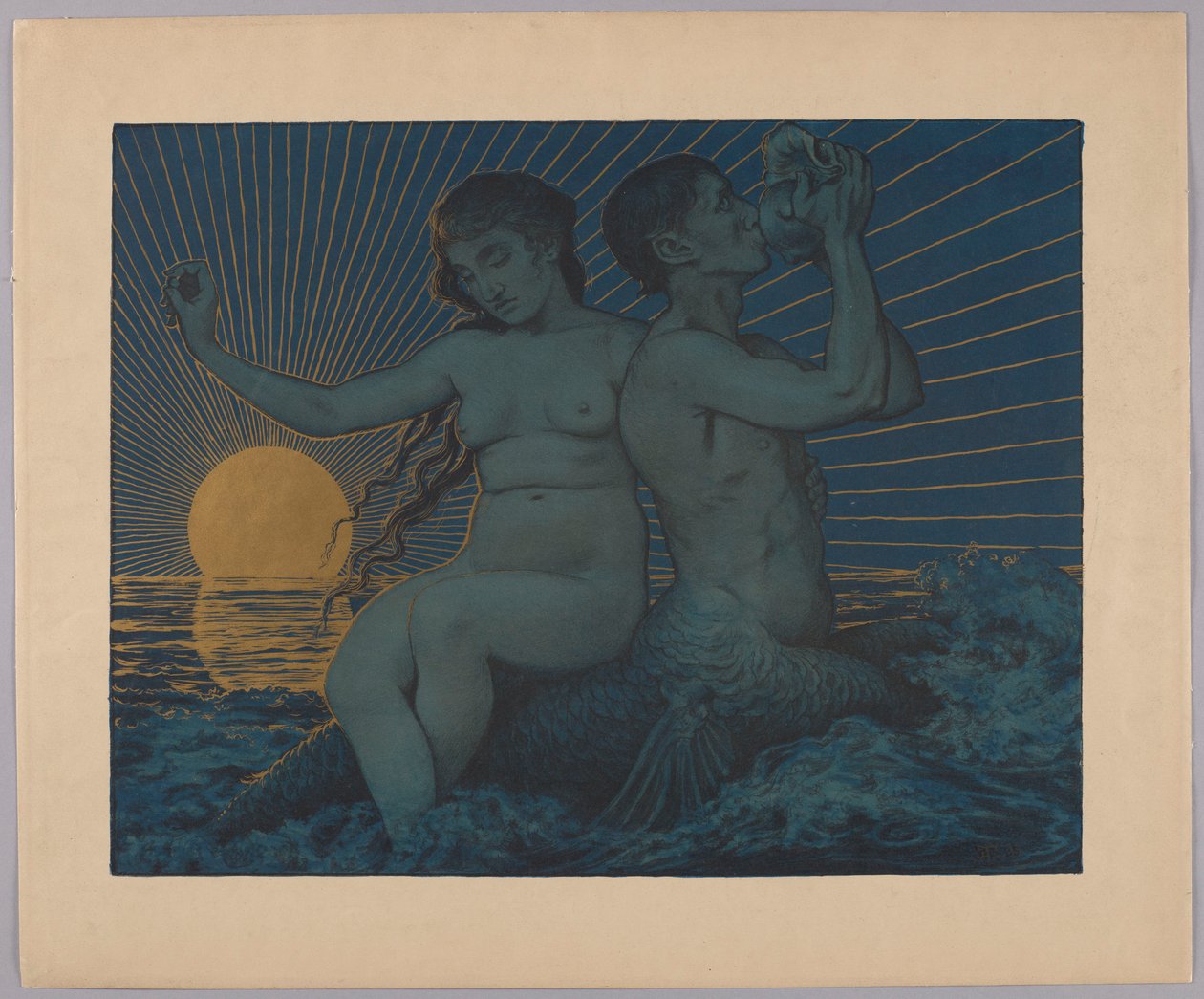 Triton og nereide av Hans Thoma
