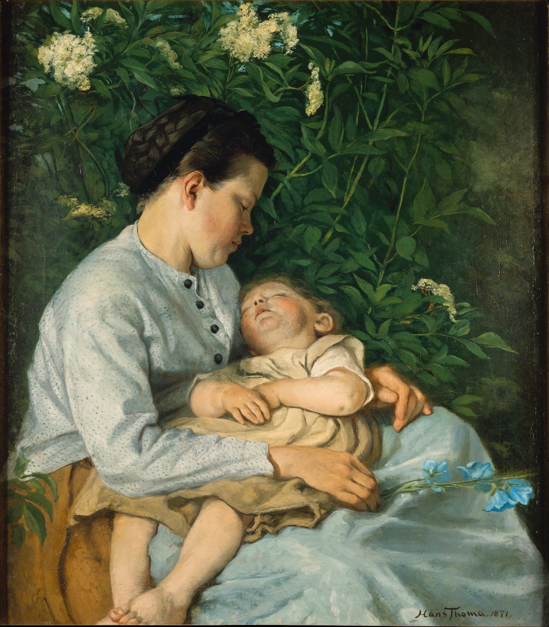 Under hyllebusken av Hans Thoma