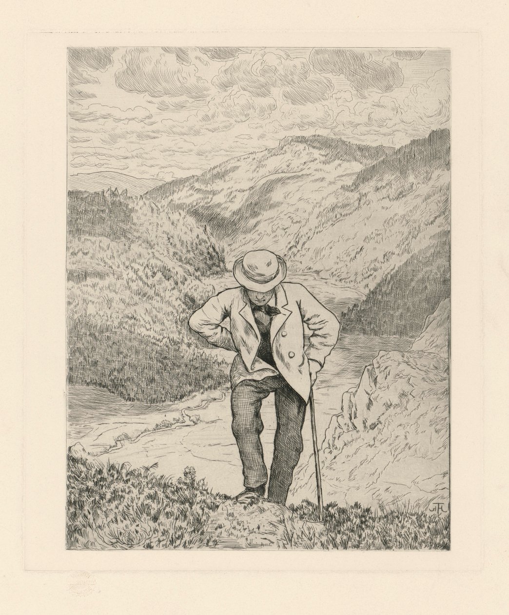 Fotturister i fjellet av Hans Thoma