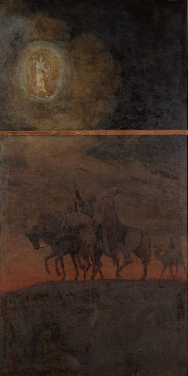 Juletriptyk: De hellige tre kongers prosesjon av Hans Thoma