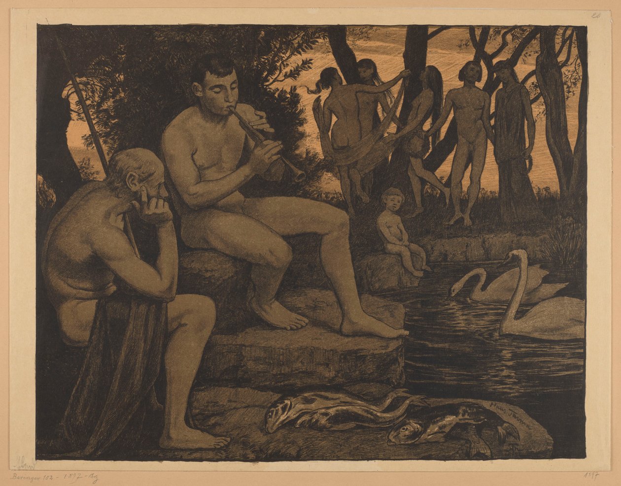 Kveld (skogidyll) av Hans Thoma