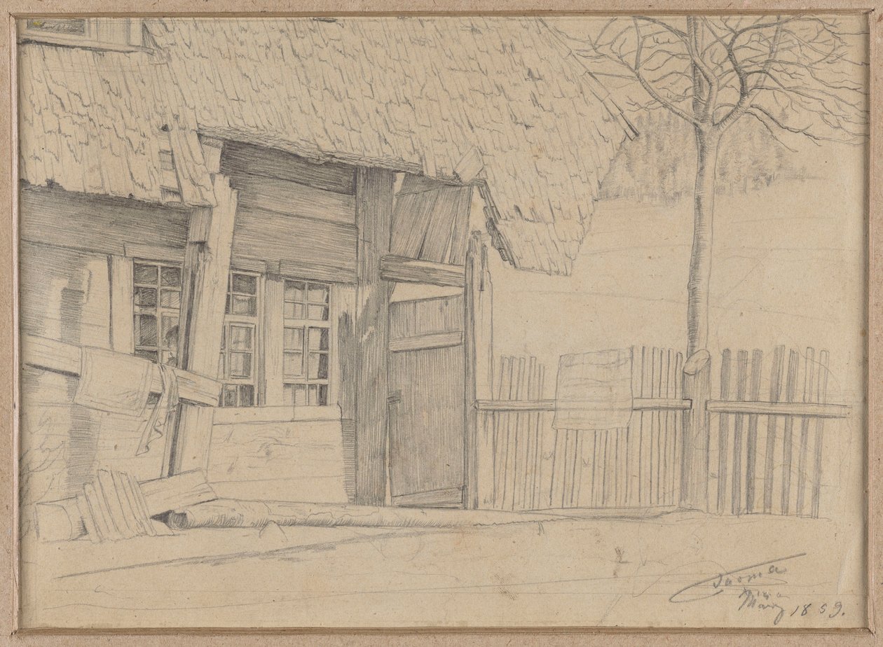 Landlig gård i Bernau av Hans Thoma