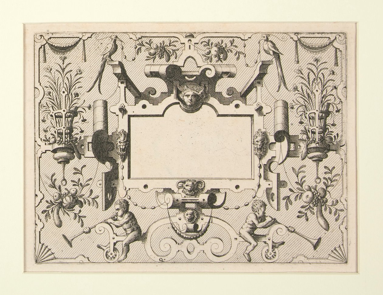 16 dekorative kartusjdesigner av Hans Vredeman de Vries