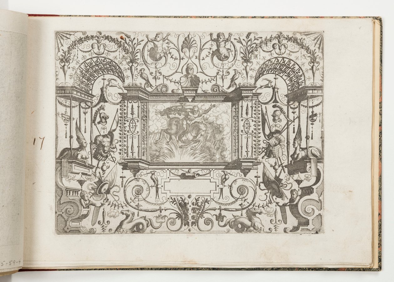 Plate 17, fra Grotteßco på forskjellige måter (Various Grotesques) av Hans Vredeman de Vries