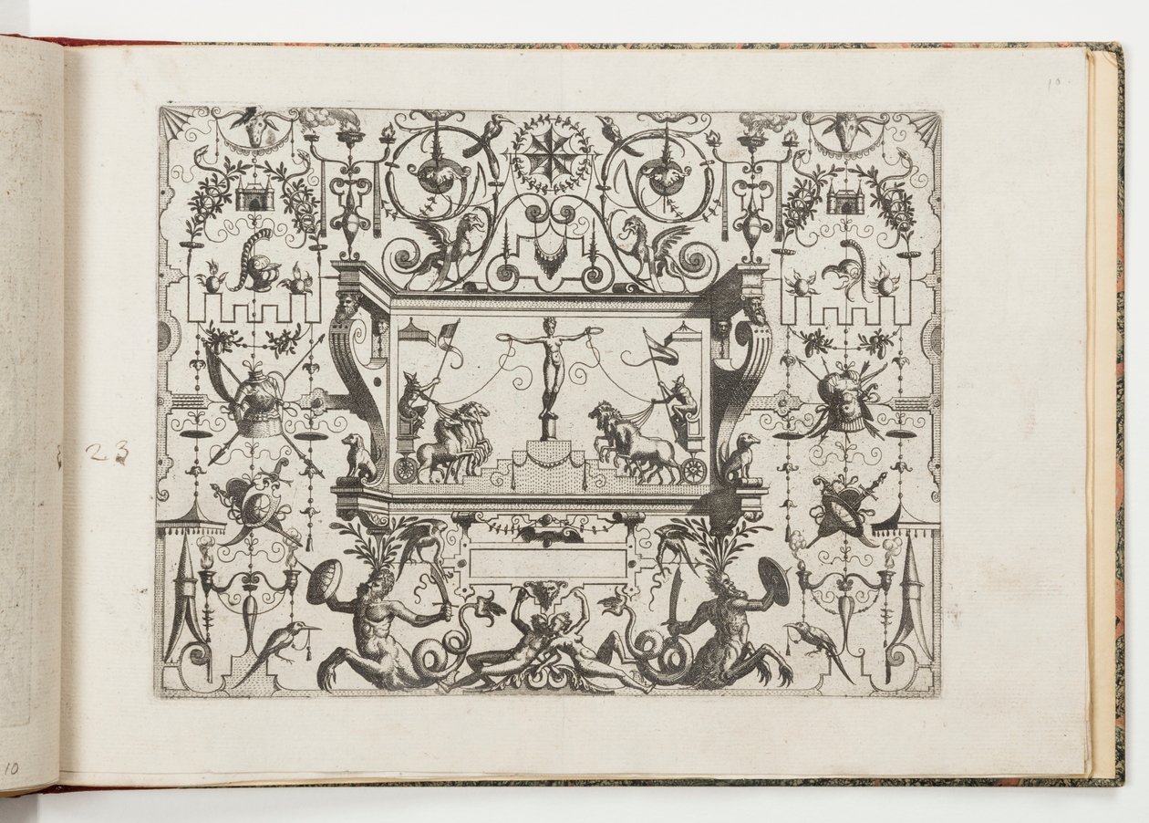 Plate 23, fra Grotteßco: på forskjellige måter (Various Grotesques) av Hans Vredeman de Vries