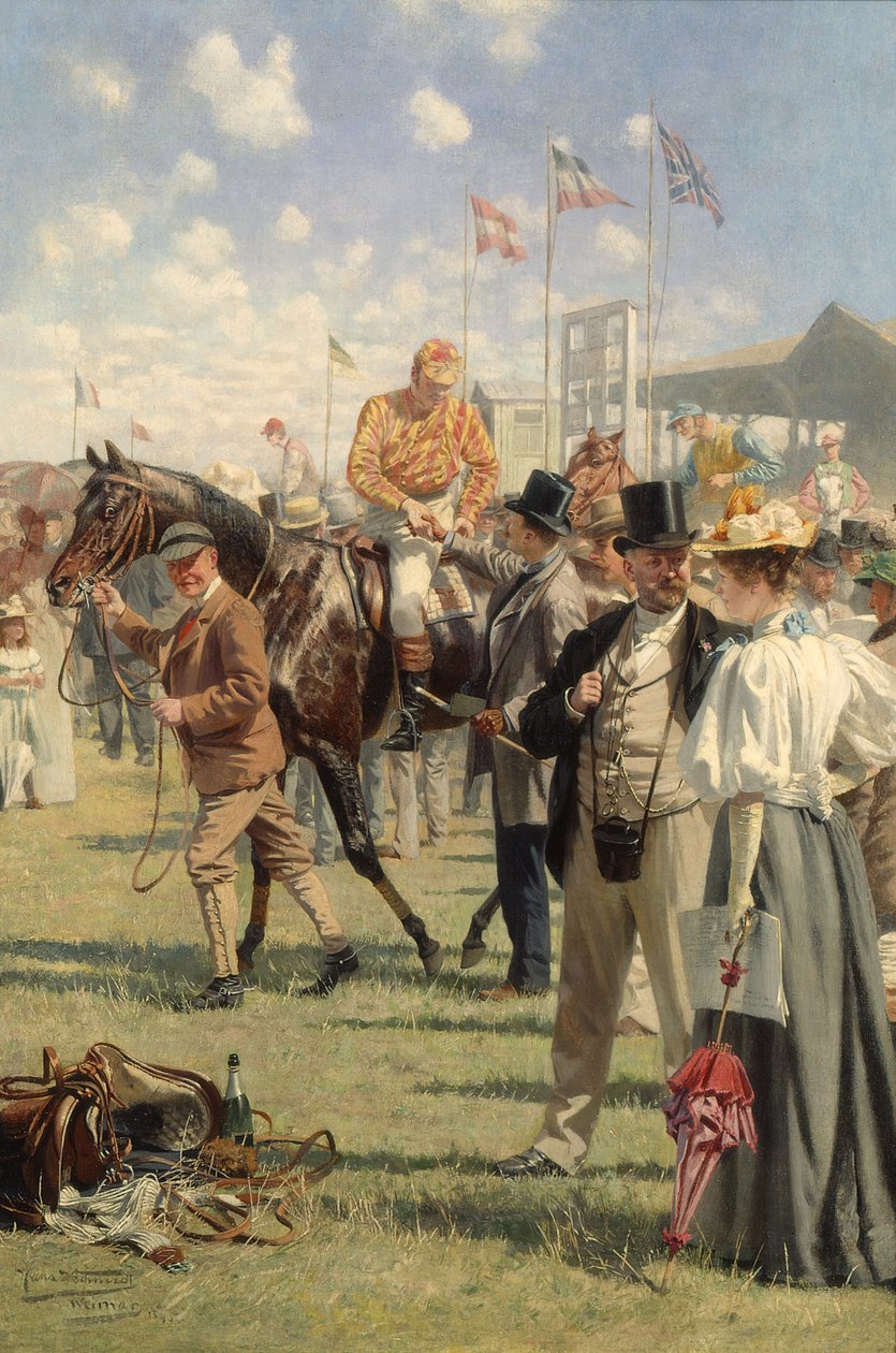 Vinneren (olje på panel) av Hans W. Schmidt