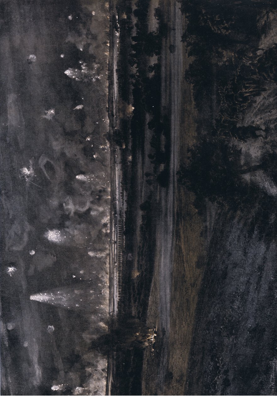 Det tredje slaget ved Champagne: Artilleribombardement vest for Argonnes, september 1915, illustrasjon fra Hindenburg utgitt av Daterlandischer Derlag C U Weller Berlin av Hans W. Schmidt