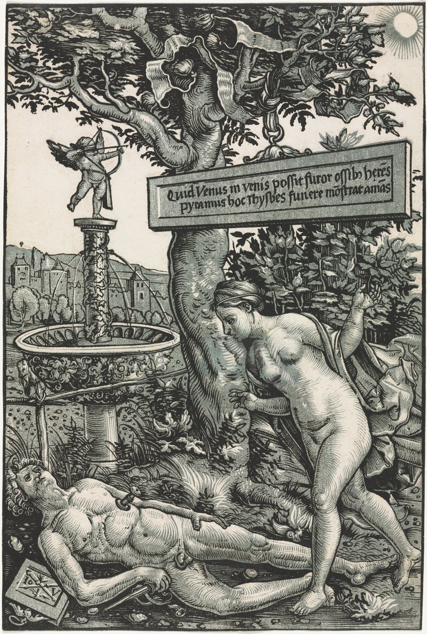 Pyramus og Thisbe, ca. 1510 av Hans Wechtlin