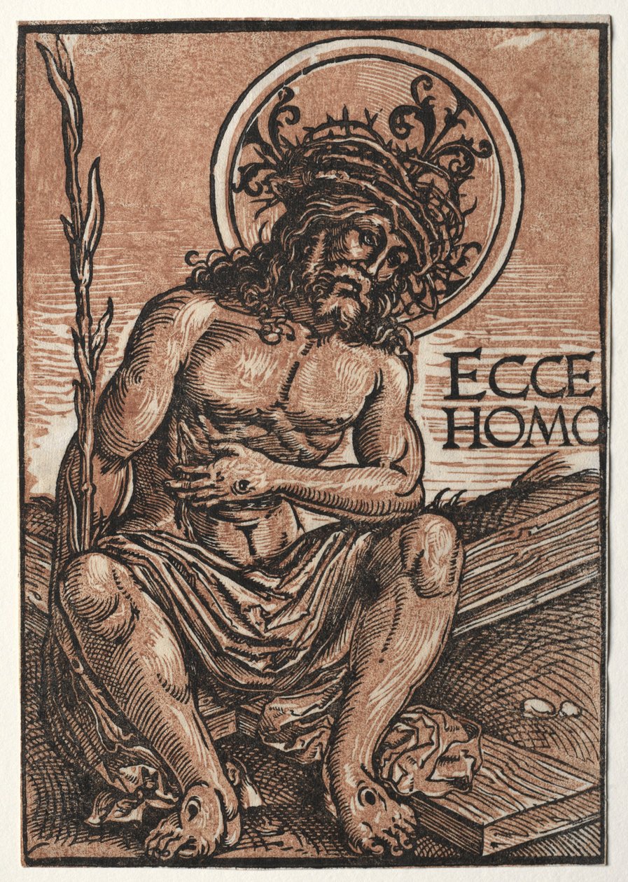 Sorgens mann sitter på korset, ca. 1522. av Hans Weiditz