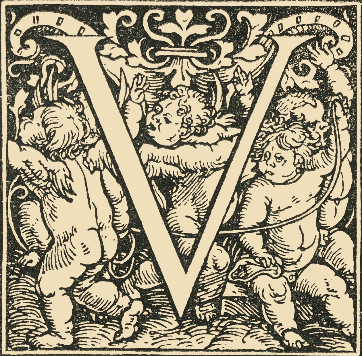 V - An Alphabet av Hans Weiditz, c1520-1521, 1908. av Hans Weiditz