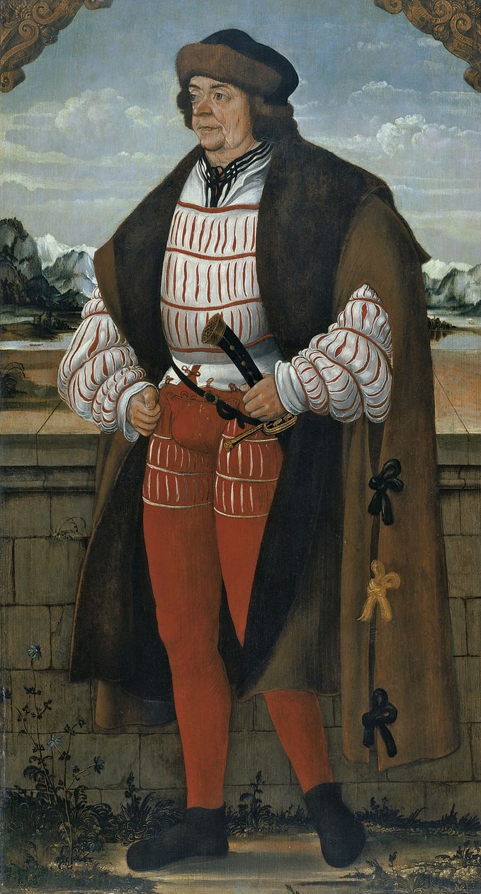 Court Jester kjent som Knight Christoph, 1515 av Hans Wertinger von
