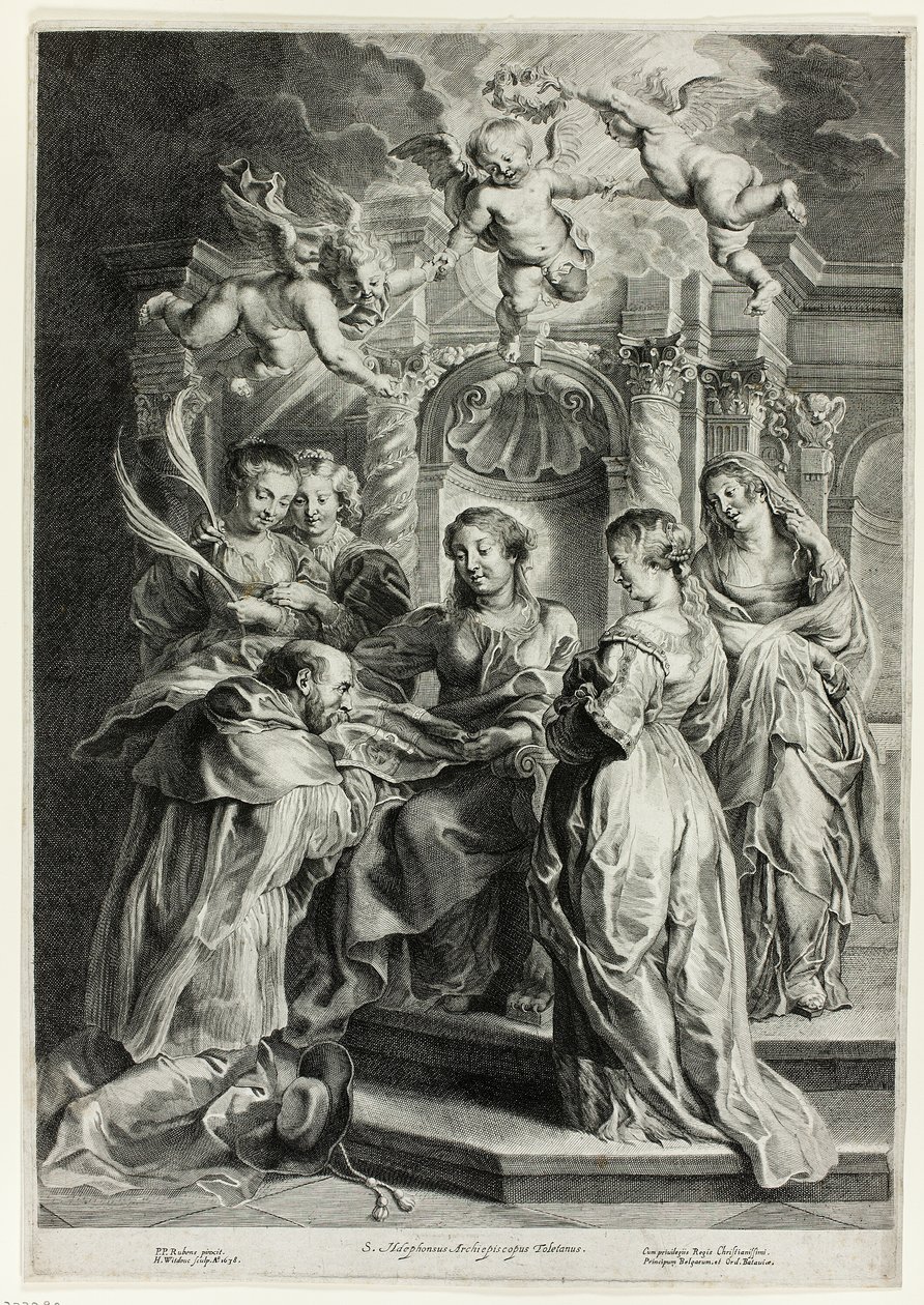 St. Ildefonso før jomfruen av Hans Witdoeck