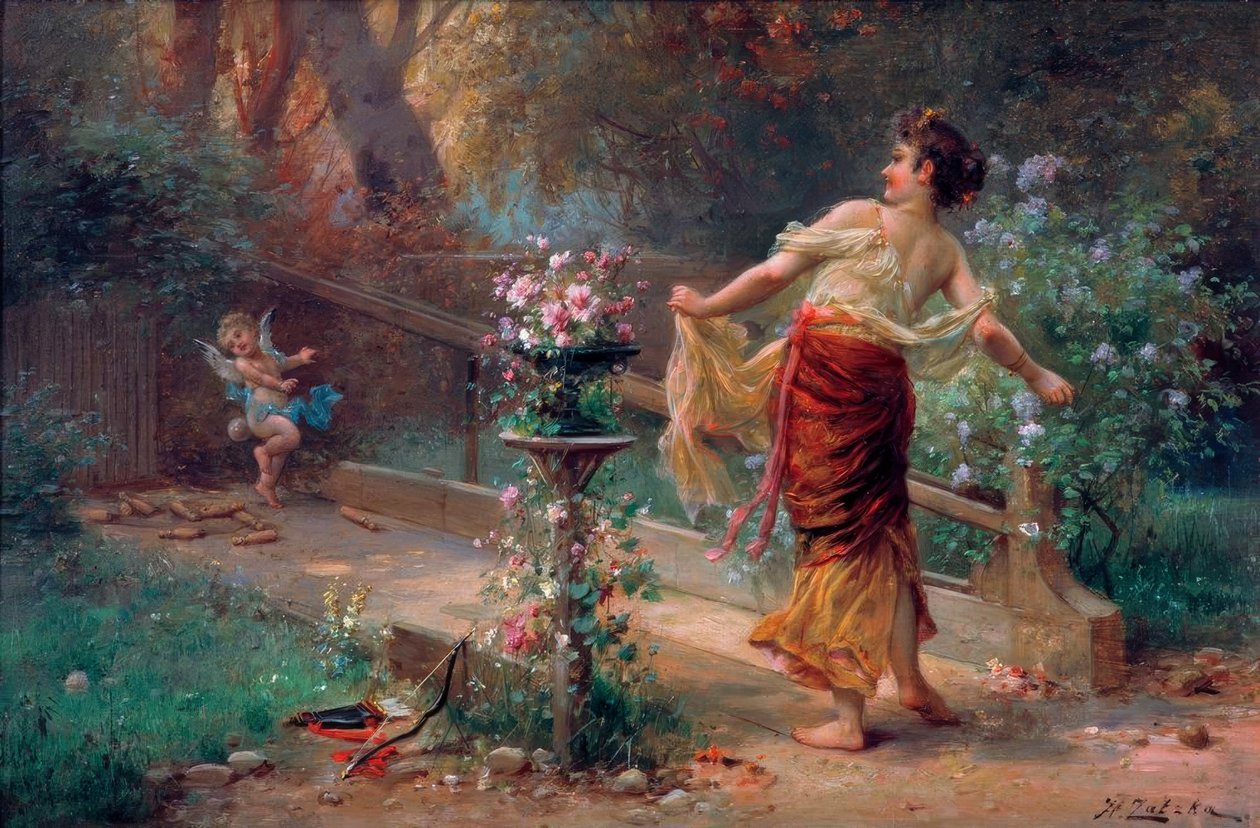 Amors Kegelspiel av Hans Zatzka
