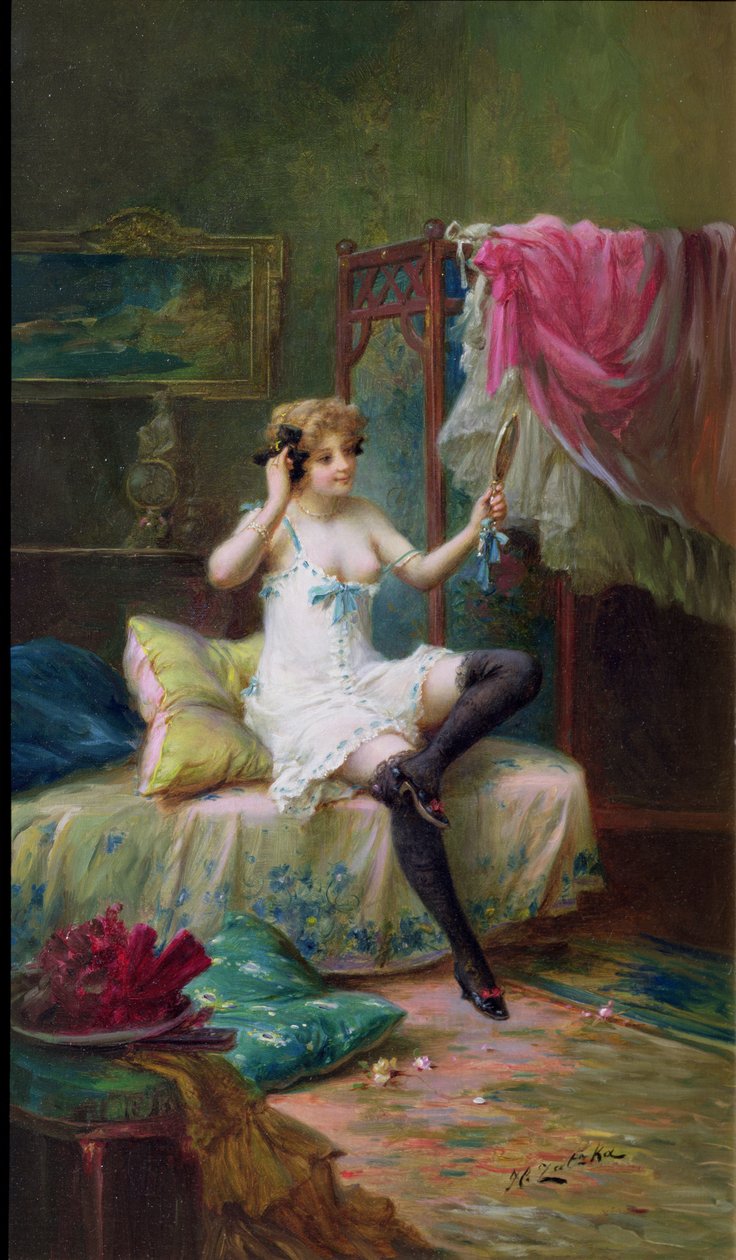 Elskerinne i sin Boudoir av Hans Zatzka