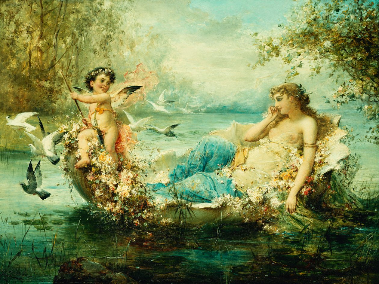 Venus og Amor av Hans Zatzka