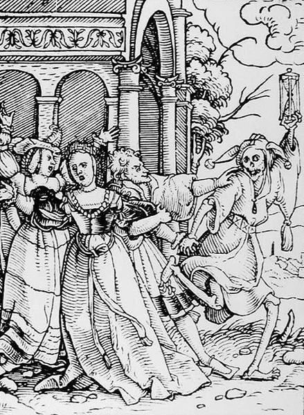 Death and the Courtier, fra The Dance of Death, gravert av Hans Lutzelburger, ca. 1538 av Hans after Holbein the Younger