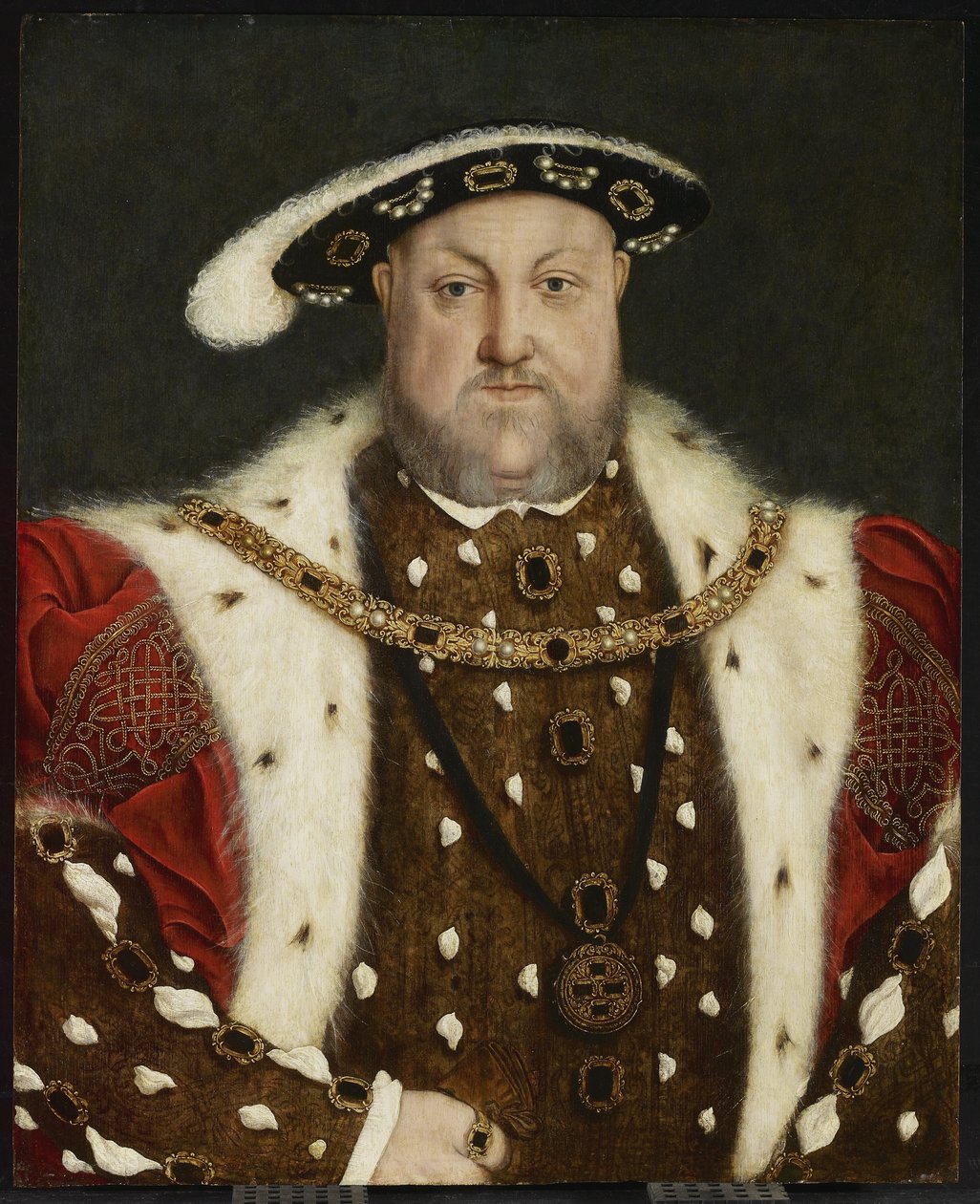 Portrett av Henry VIII, andre halvdel av 1500-tallet (olje på eikepanel) av Hans circle of Holbein the Younger