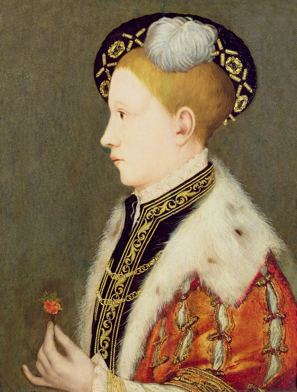 Kong Edvard V (1537–53) av Hans school of Holbein