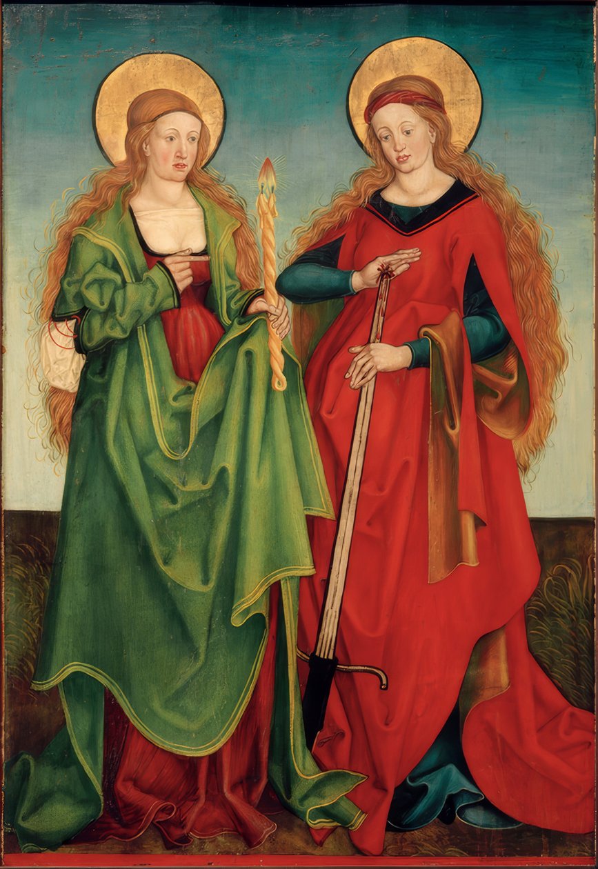 De hellige Genoveva og Lucia av Hans und Jakob Strüb