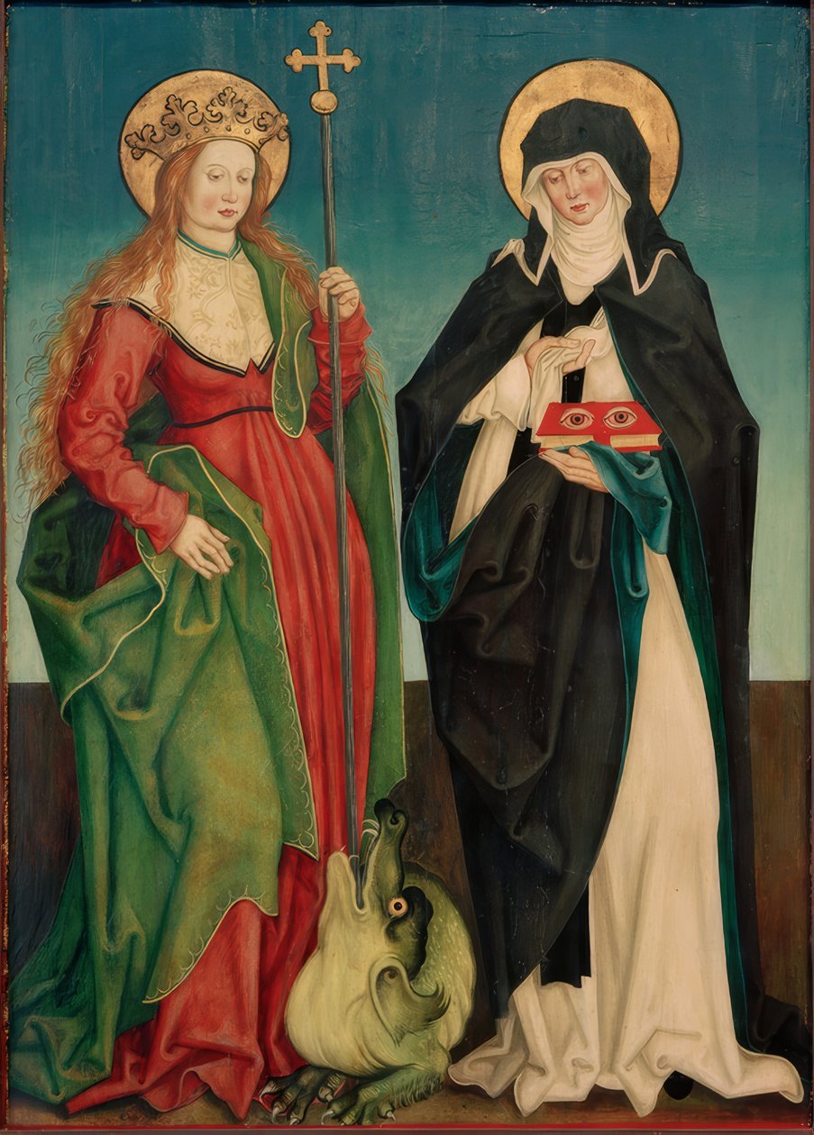 De hellige Margaret og Ottilia av Hans und Jakob Strüb