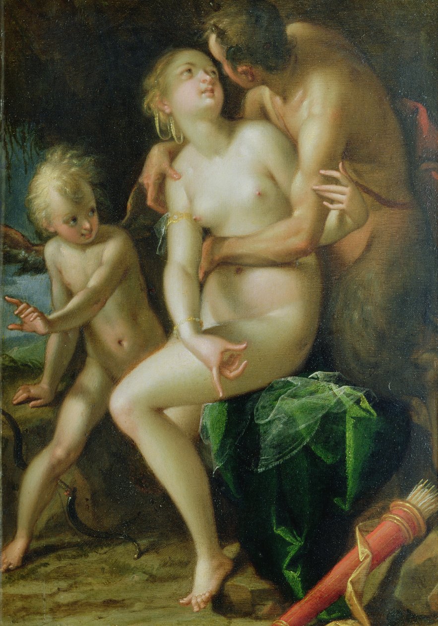 Jupiter, Antiope og Amor av Hans von Aachen