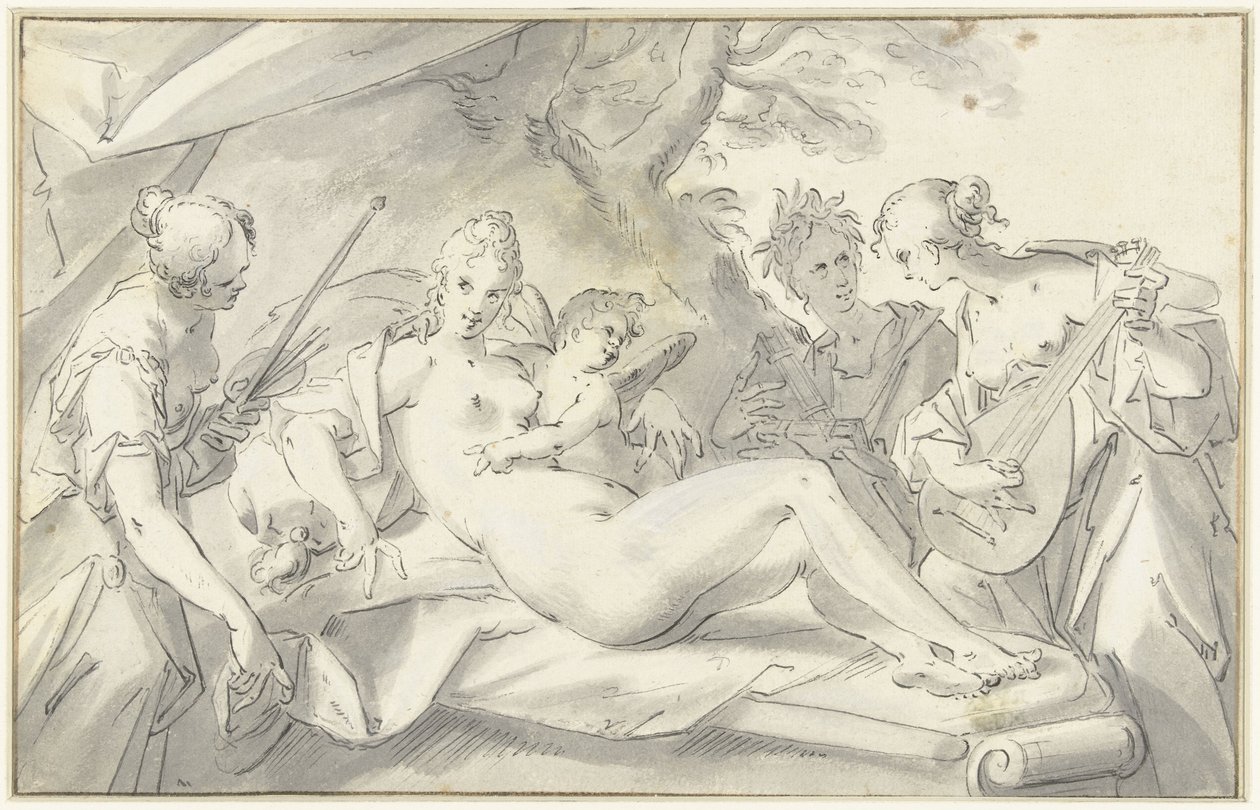 Venus midt i kunst og vitenskap av Hans von Aachen