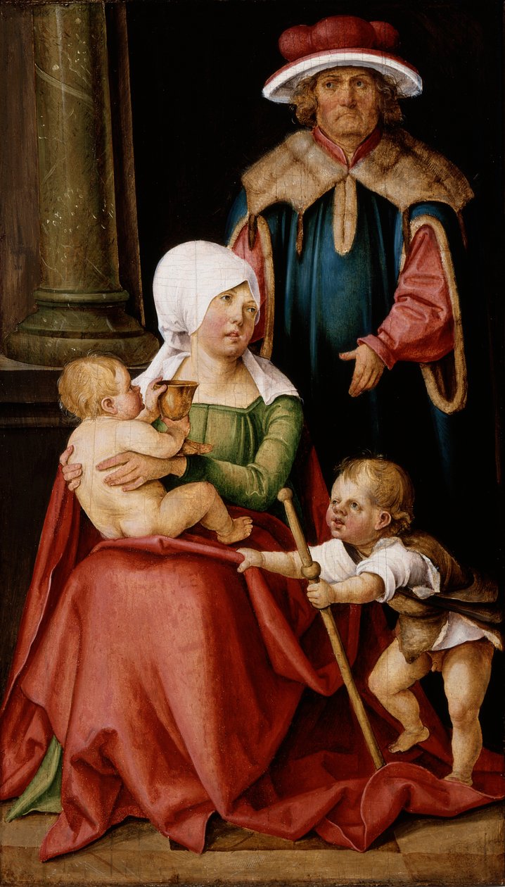 Maria Salome og Sebedeus med sønnene Jakob den større og evangelisten Johannes av Hans von Kulmbach