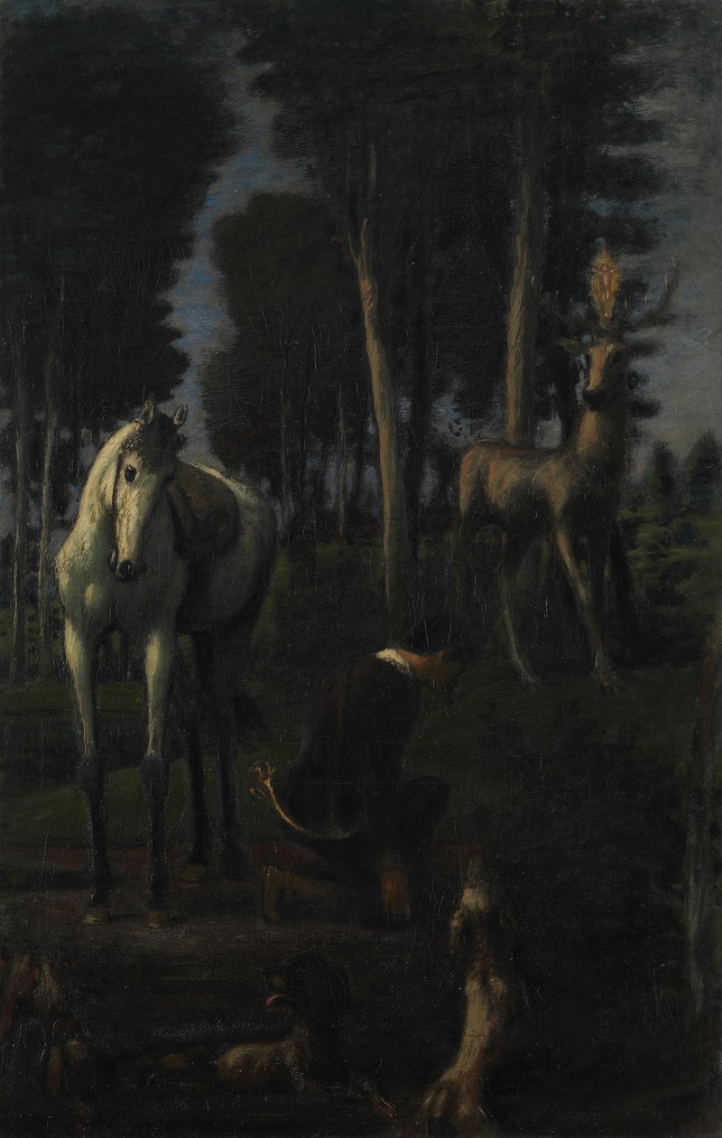 De tre rytterne II: St. Hubert av Hans von Marées