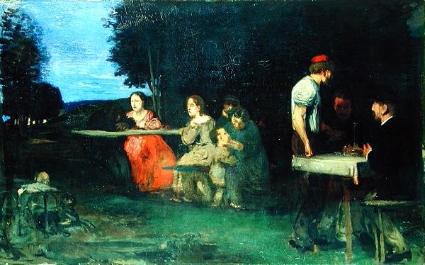 En romersk scene, 1871 av Hans von Marées
