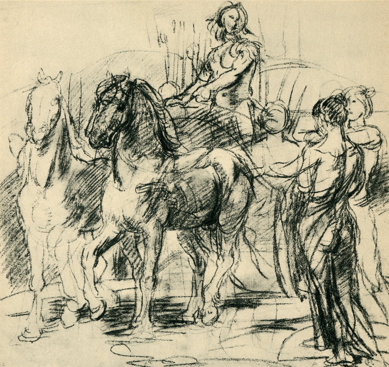 Vogn, c1880, 1943. av Hans von Marées