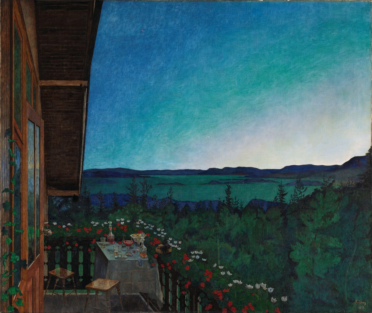 Sommernatt, 1899 av Harald Oscar Sohlberg