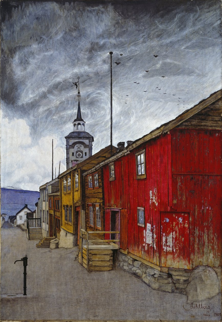 Gate på Røros av Harald Oscar Sohlberg