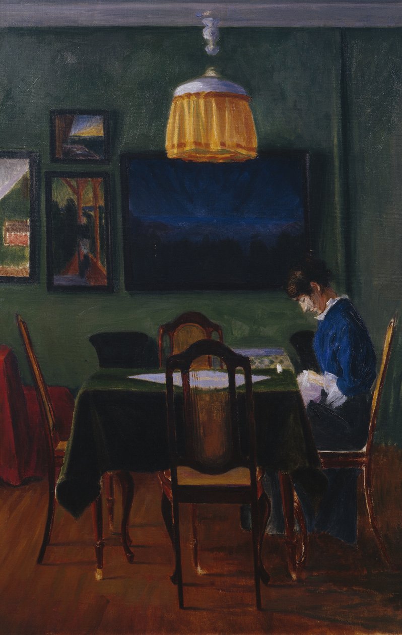 Ved lampelys av Harald Oscar Sohlberg