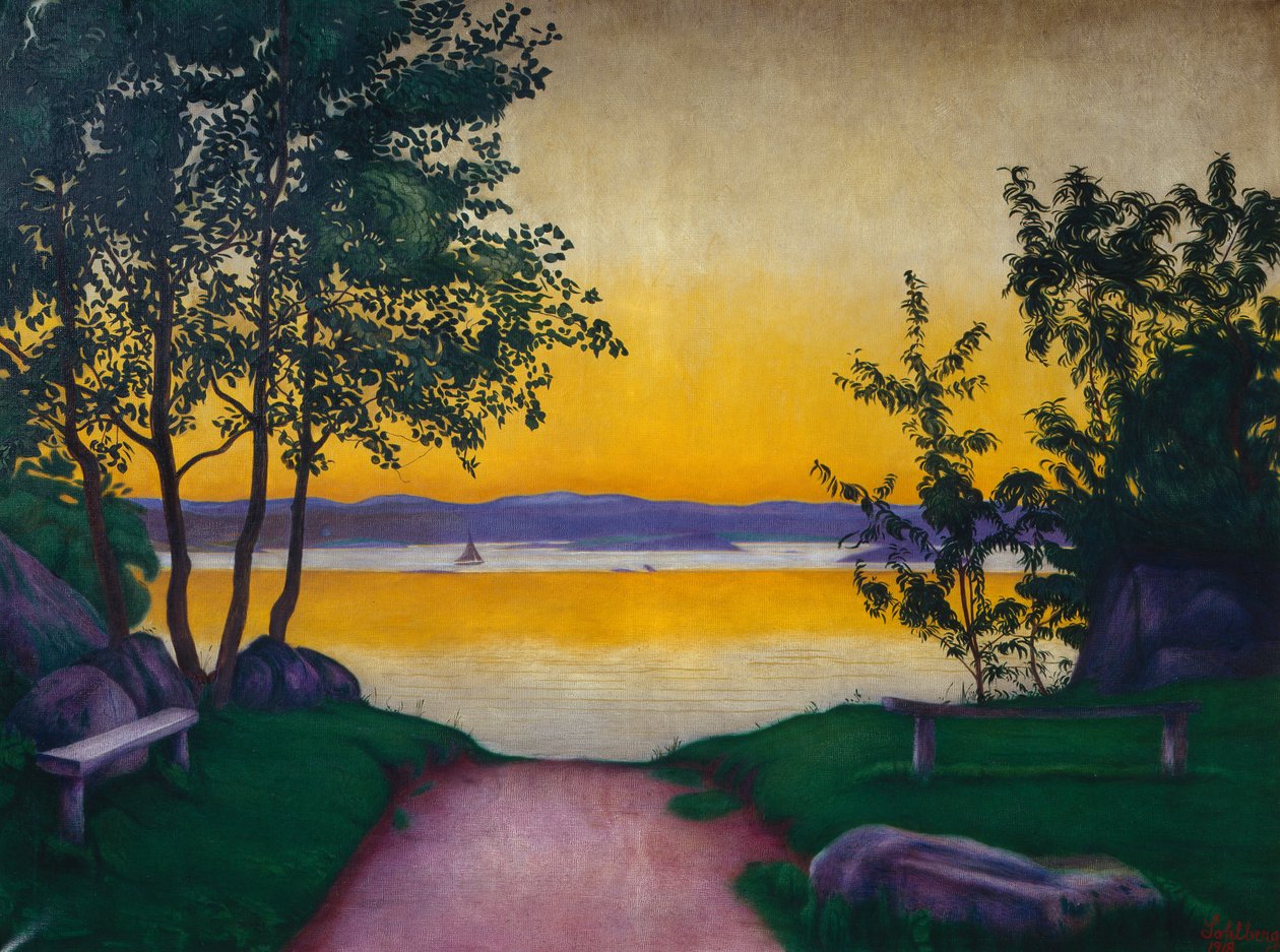 Kveldsstemning, Viksfjorden av Harald Oscar Sohlberg