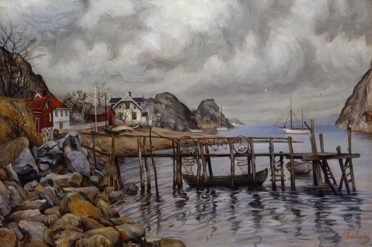 Fra en havn av Harald Oscar Sohlberg