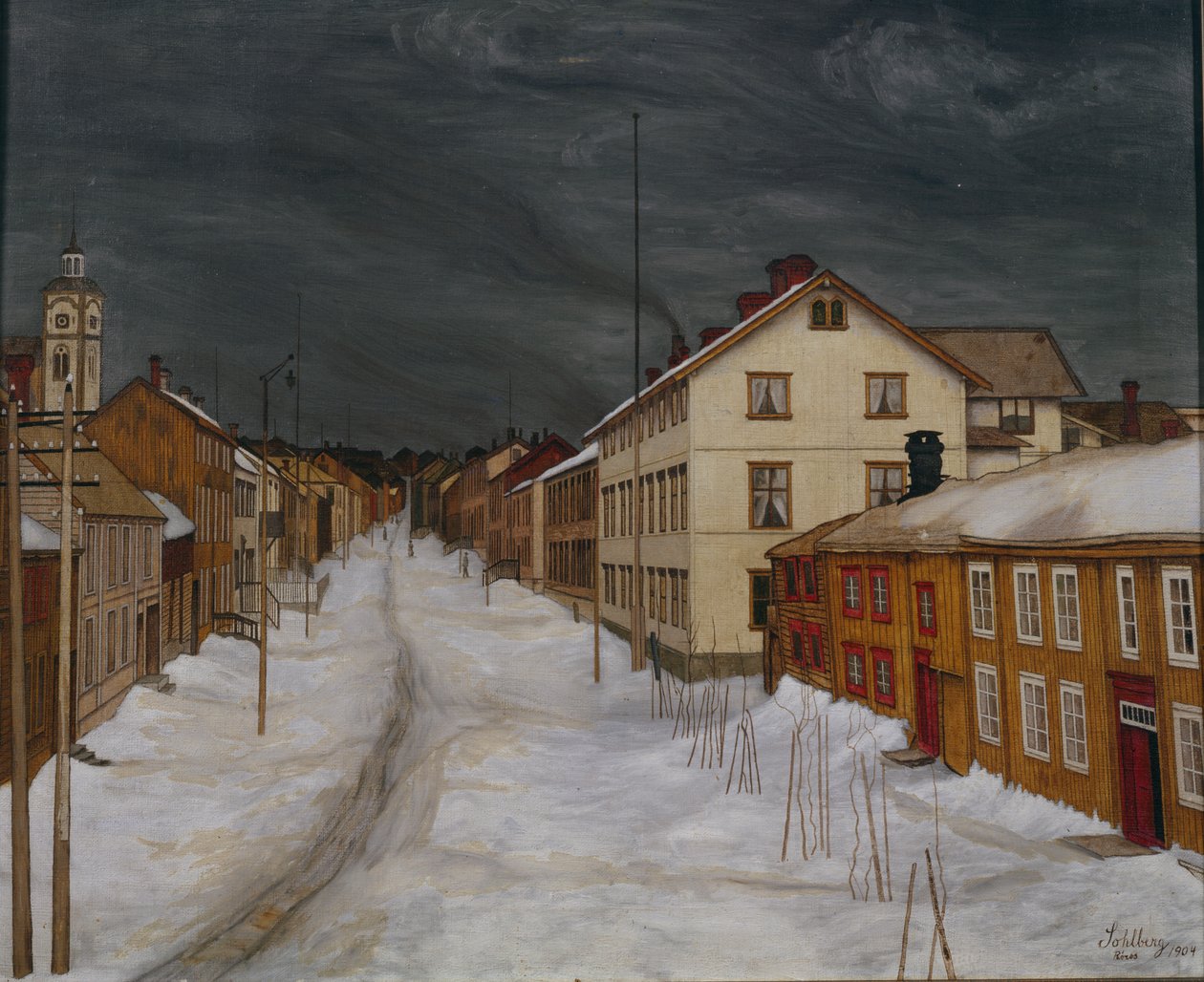 Mainstreet, Roros av Harald Oscar Sohlberg
