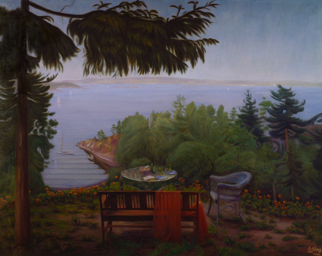 Sommerkveld ved Oslofjorden av Harald Oscar Sohlberg
