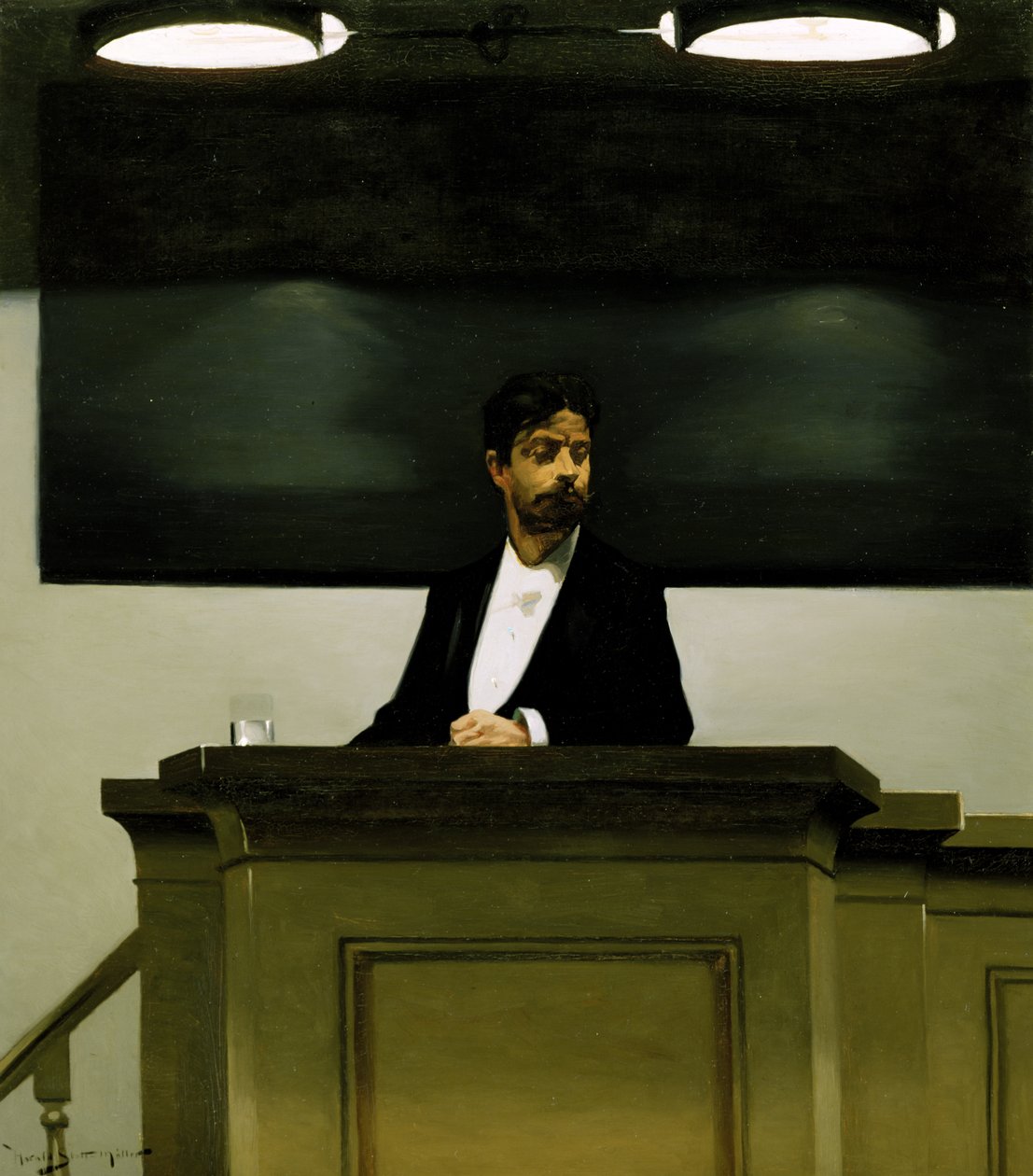 Georg Brandes (1842-1927) ved universitetet i København, 1889 av Harald Slott Moller