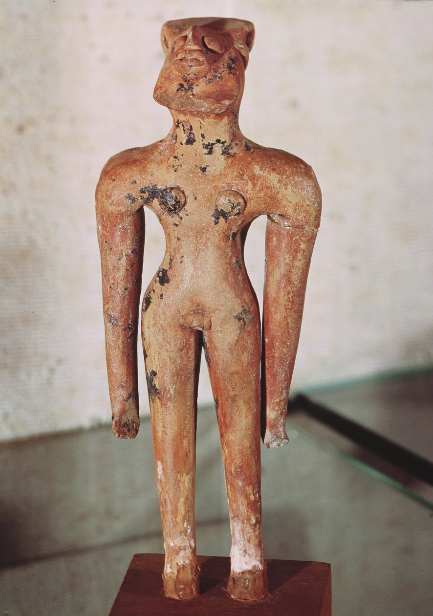 Figur av en hermafroditt, fra Mohenjo-Daro, Indusdalen, Pakistan, 3000-1500 f.Kr. av Harappan