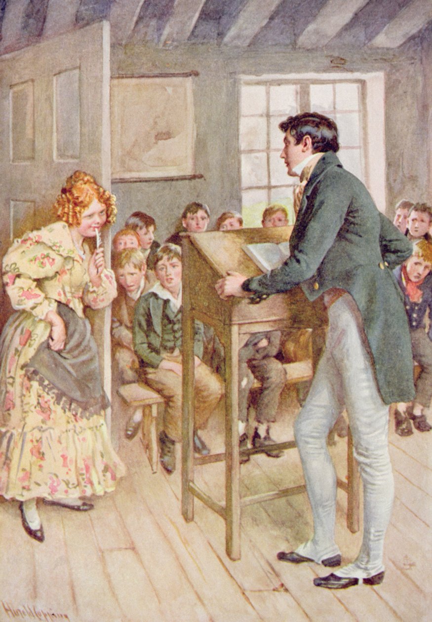 Fanny Squeers og Nicholas Nickleby, illustrasjon for 